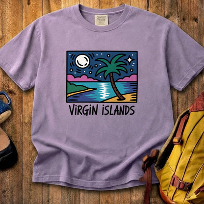 Virgin Islands at Night Cotton T-Shirt