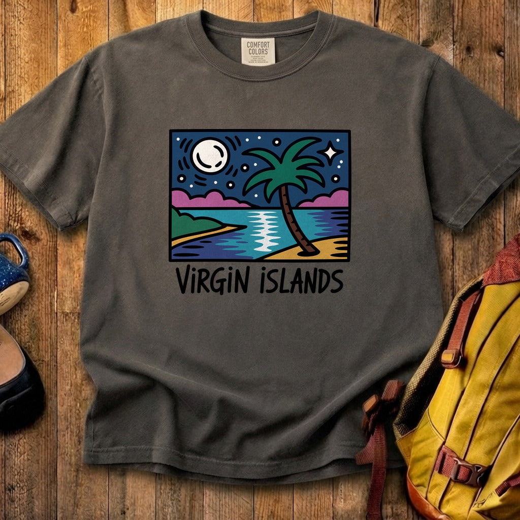 Virgin Islands at Night Cotton T-Shirt