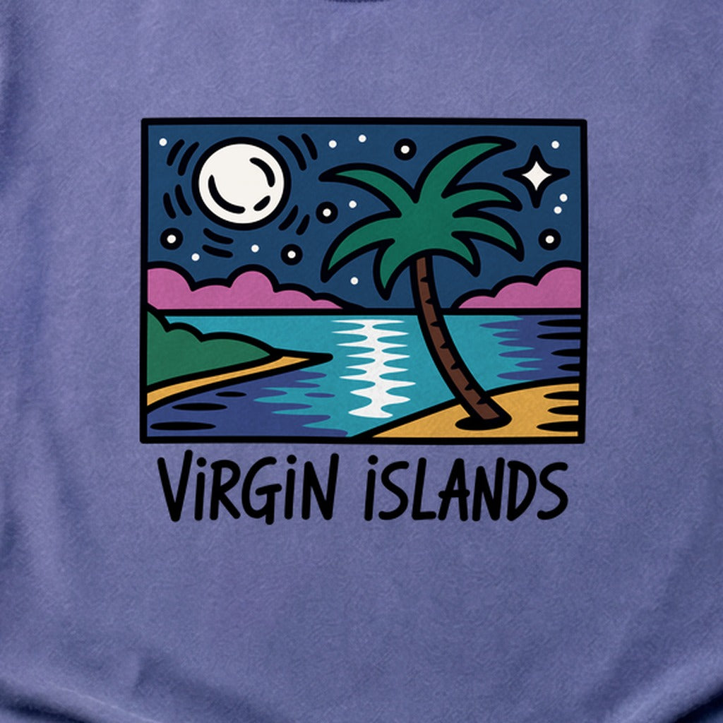 Virgin Islands at Night Cotton T-Shirt