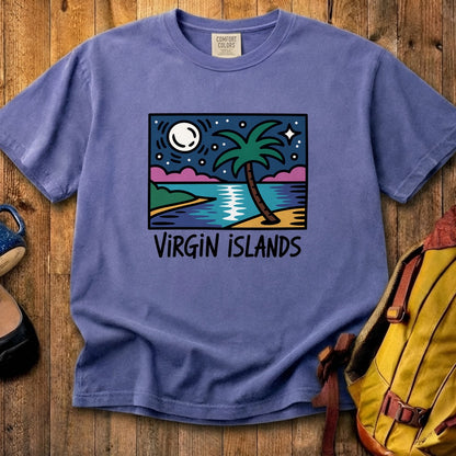 Virgin Islands at Night Cotton T-Shirt