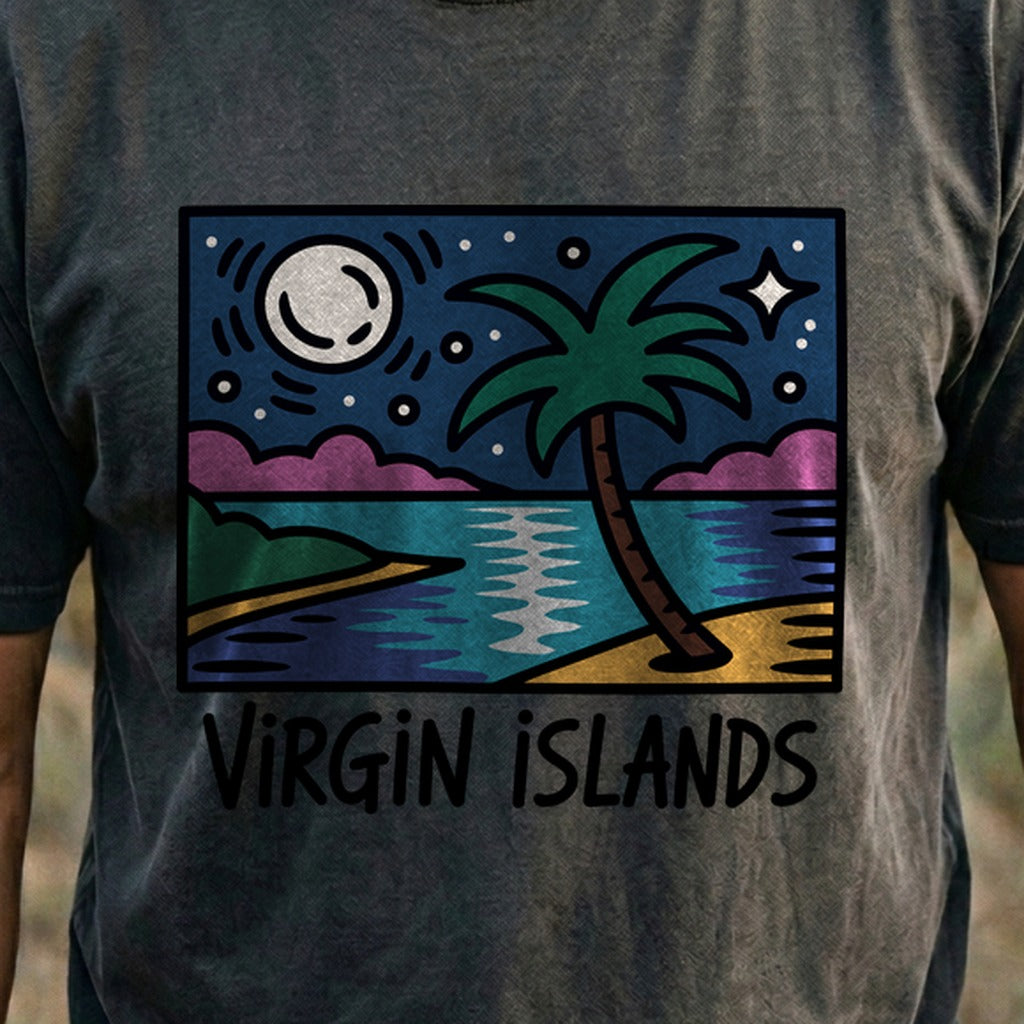 Virgin Islands at Night Cotton T-Shirt