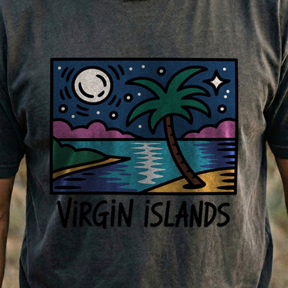 Virgin Islands at Night Cotton T-Shirt