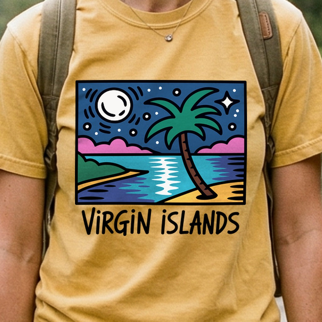 Virgin Islands at Night Cotton T-Shirt