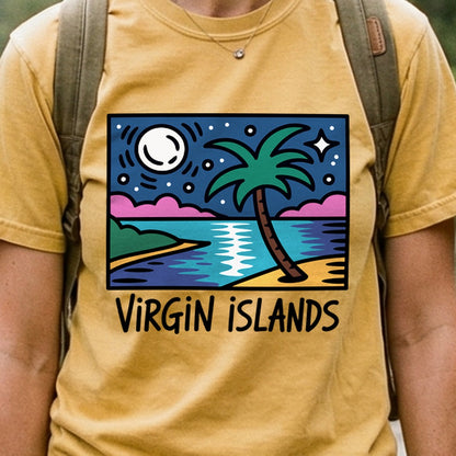 Virgin Islands at Night Cotton T-Shirt