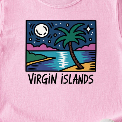 Virgin Islands at Night Kids Cotton T-Shirt
