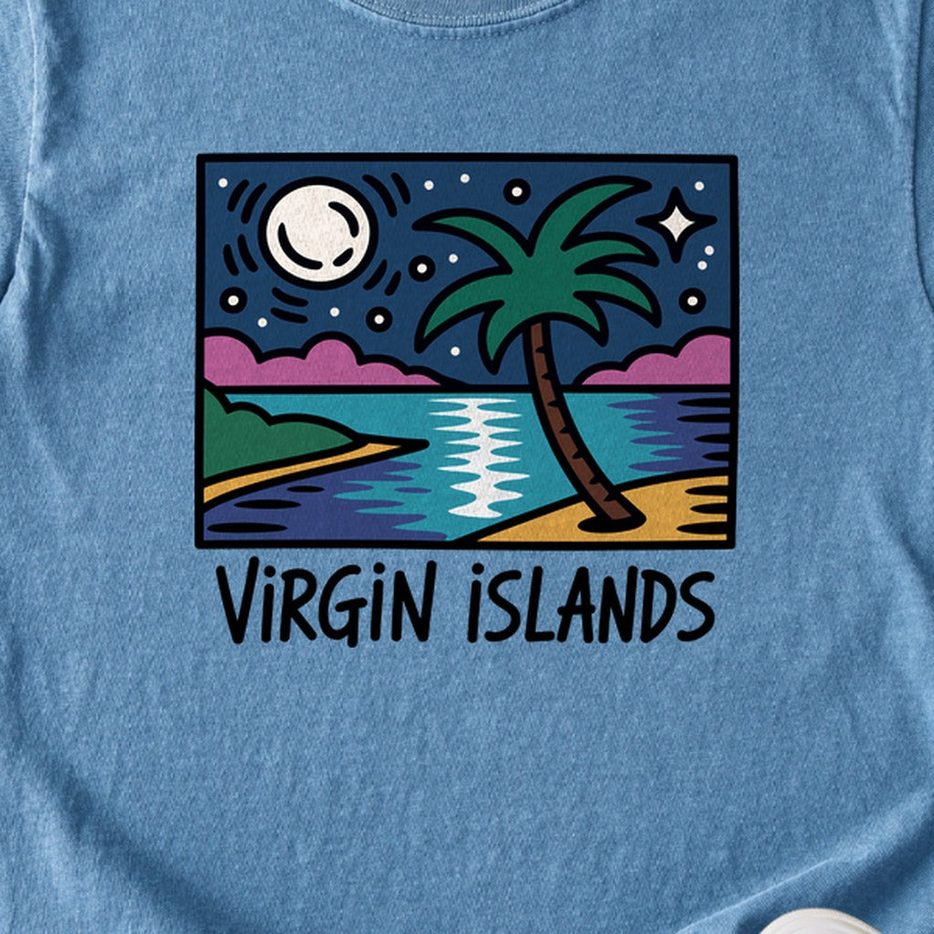 Virgin Islands at Night Kids Cotton T-Shirt