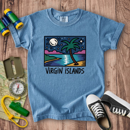 Virgin Islands at Night Kids Cotton T-Shirt