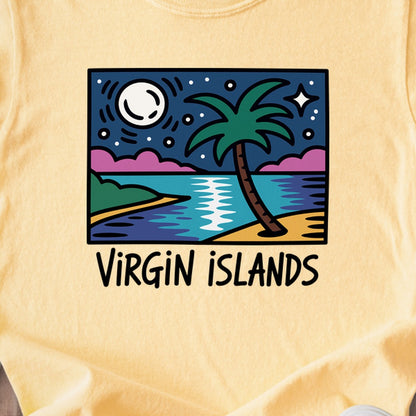 Virgin Islands at Night Kids Cotton T-Shirt