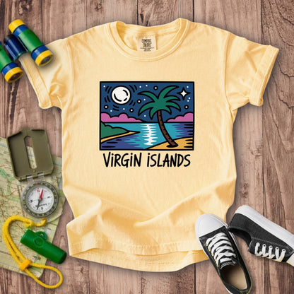 Virgin Islands at Night Kids Cotton T-Shirt