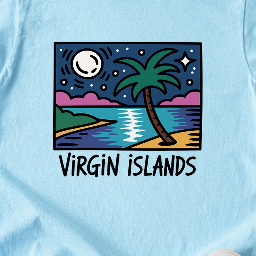 Virgin Islands at Night Kids Cotton T-Shirt