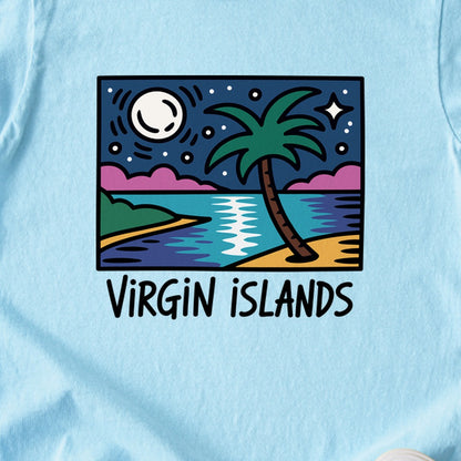 Virgin Islands at Night Kids Cotton T-Shirt