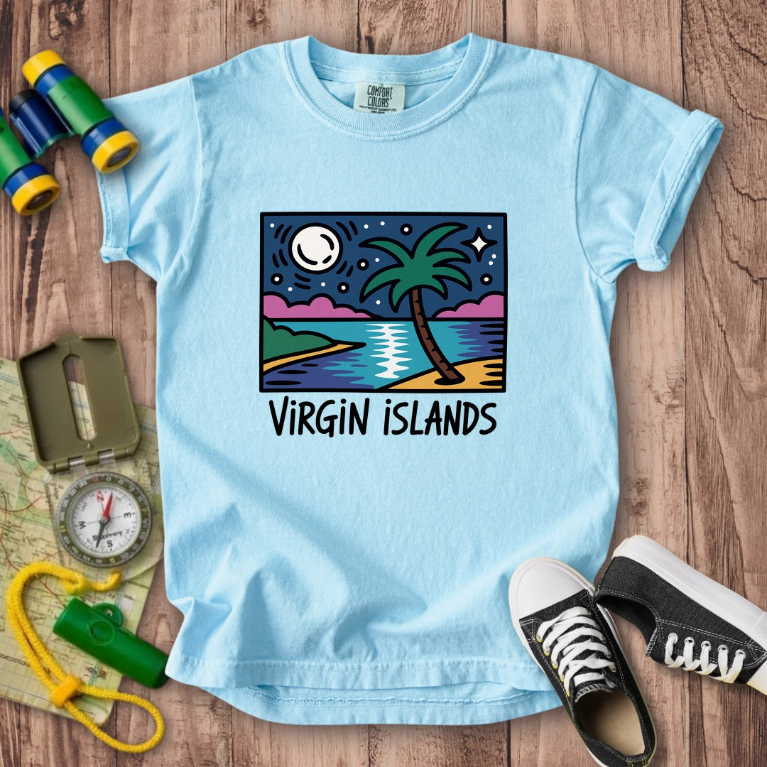 Virgin Islands at Night Kids Cotton T-Shirt