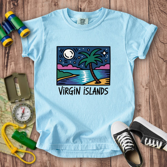 Virgin Islands at Night Kids Cotton T-Shirt