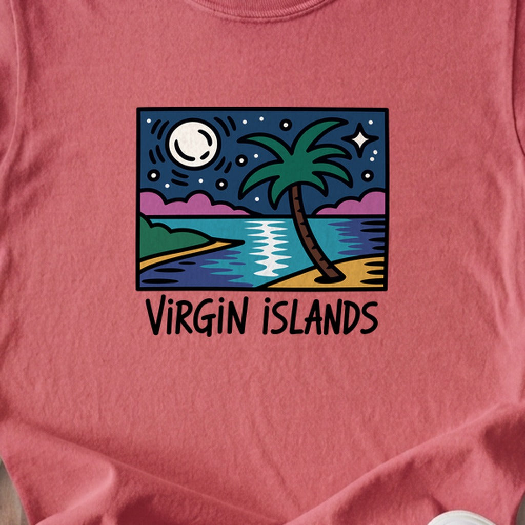 Virgin Islands at Night Kids Cotton T-Shirt