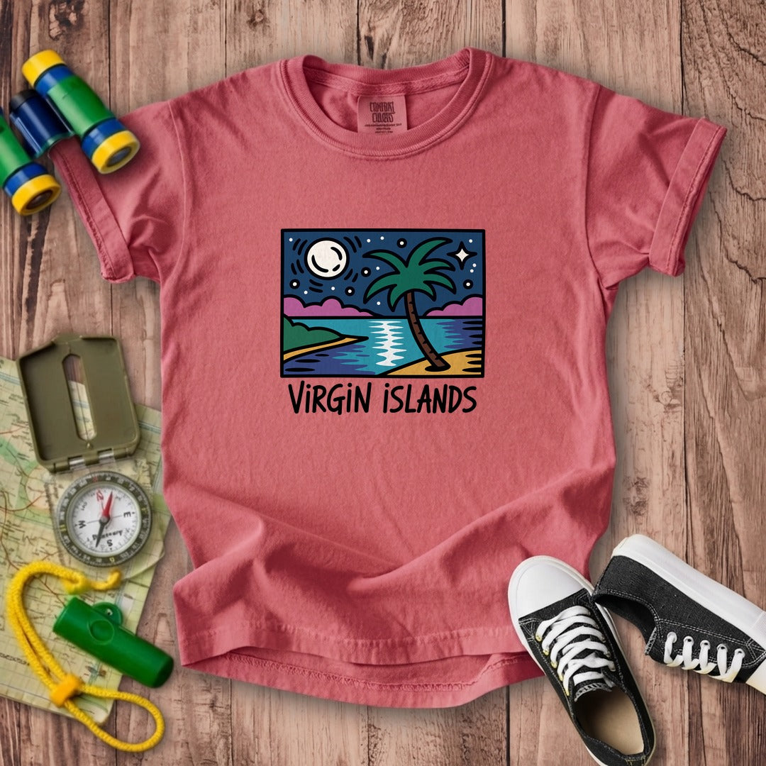 Virgin Islands at Night Kids Cotton T-Shirt