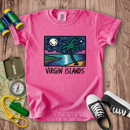 Virgin Islands at Night Kids Cotton T-Shirt