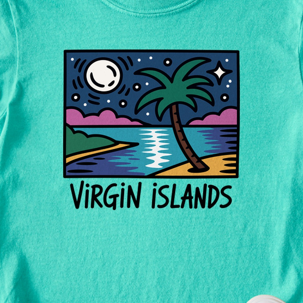 Virgin Islands at Night Kids Cotton T-Shirt