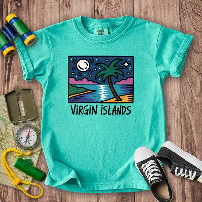 Virgin Islands at Night Kids Cotton T-Shirt