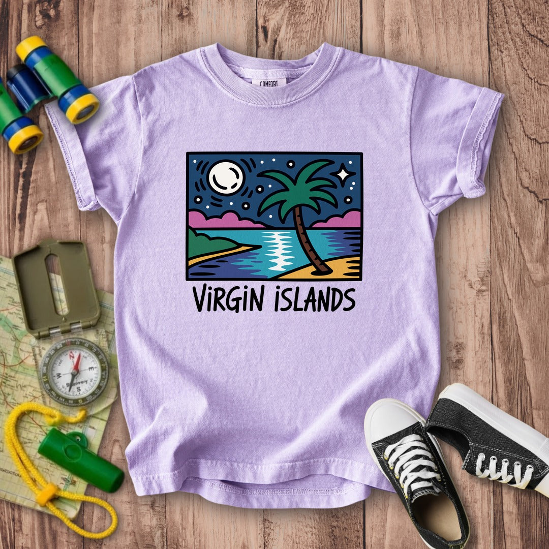 Virgin Islands at Night Kids Cotton T-Shirt