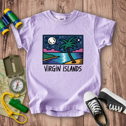Virgin Islands at Night Kids Cotton T-Shirt