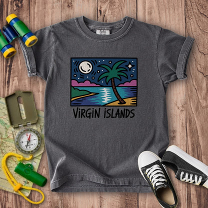 Virgin Islands at Night Kids Cotton T-Shirt