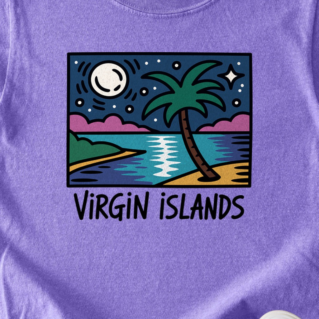 Virgin Islands at Night Kids Cotton T-Shirt