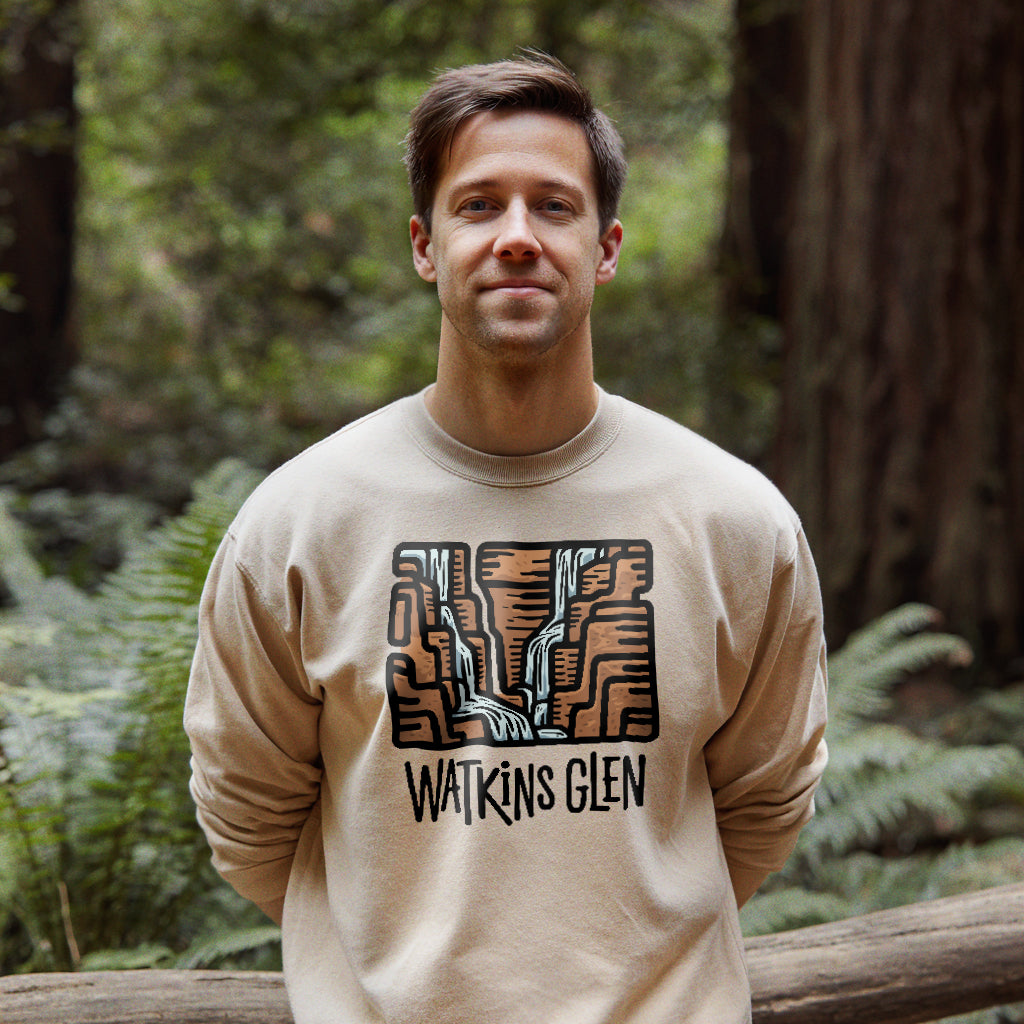 Watkins Glen State Park Crewneck Sweatshirt Adventure and Outdoors Themed Sweatshirt