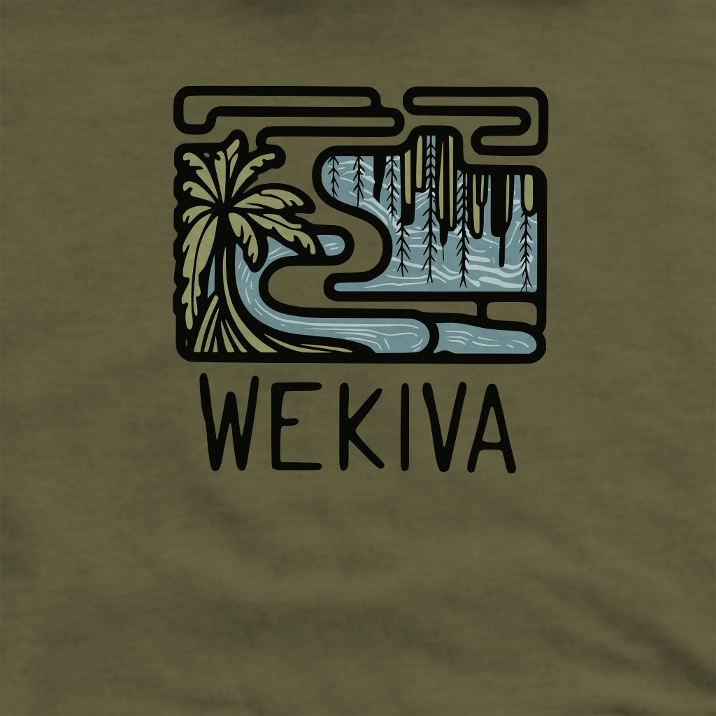 Wekiva River Crewneck Sweatshirt Adventure and Outdoors Themed Sweatshirt