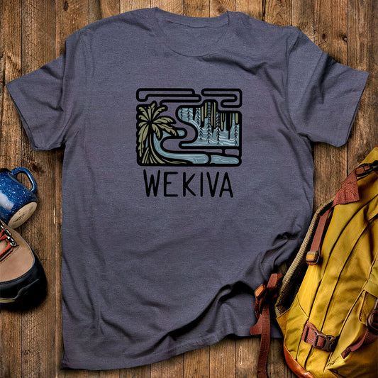 Wekiva River T-Shirt Heather Navy Adventure and Outdoors Themed T-Shirt