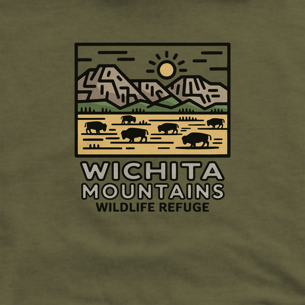 Wichita Mountains Wildlife Refuge Hoodie Adventure and Outdoors Themed Hoodie