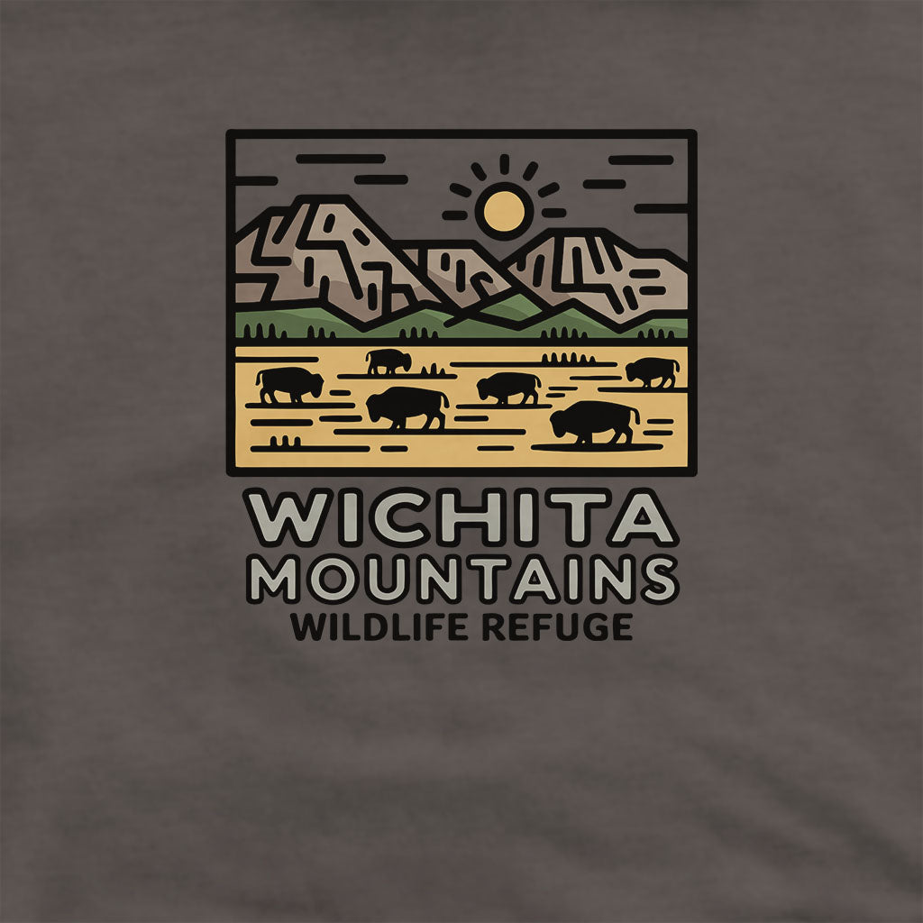 Wichita Mountains Wildlife Refuge Hoodie Adventure and Outdoors Themed Hoodie