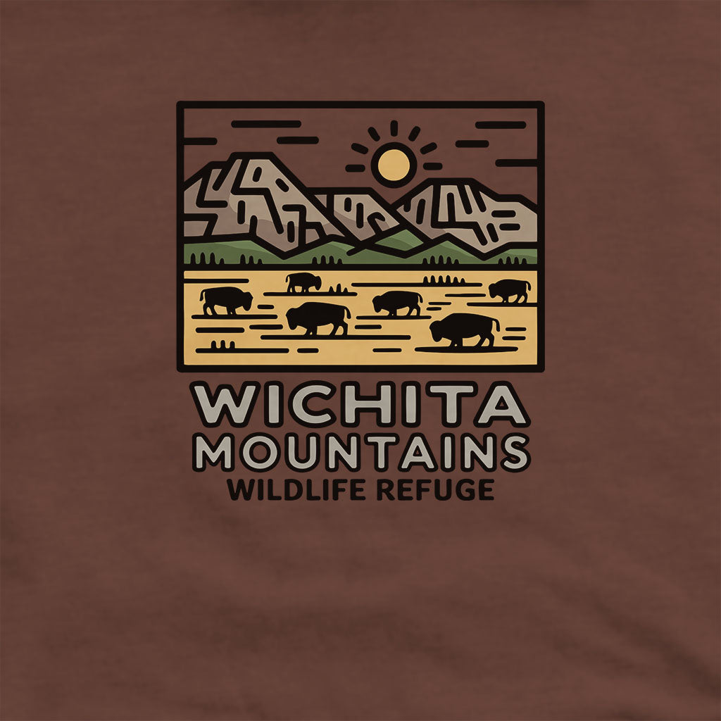 Wichita Mountains Wildlife Refuge Hoodie Adventure and Outdoors Themed Hoodie