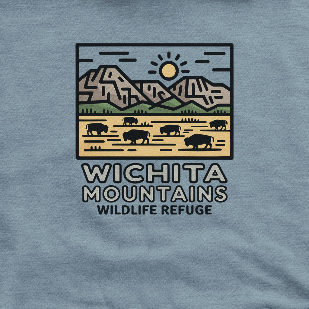 Wichita Mountains Wildlife Refuge Hoodie Adventure and Outdoors Themed Hoodie
