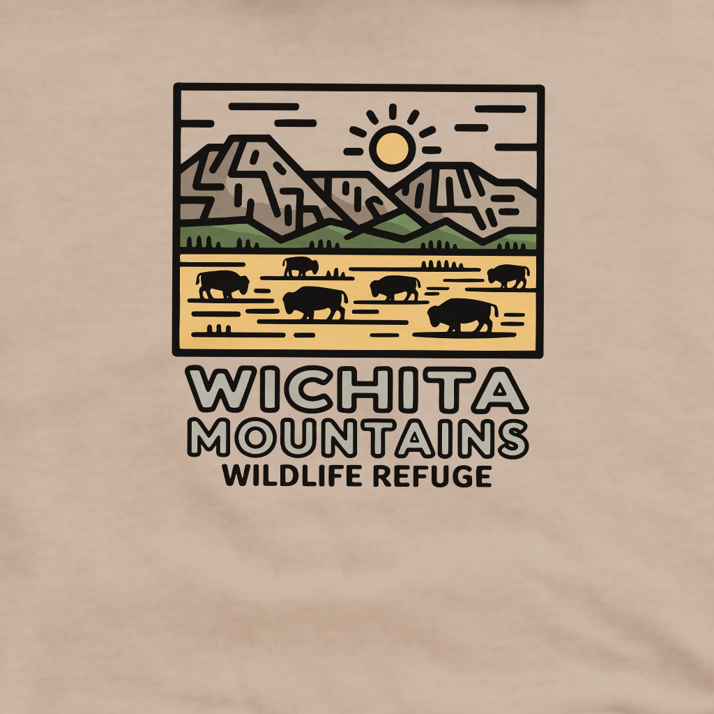 Wichita Mountains Wildlife Refuge Crewneck Sweatshirt Adventure and Outdoors Themed Sweatshirt