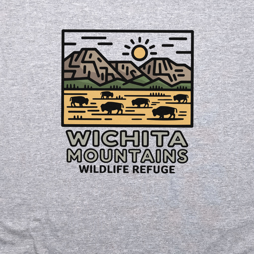 Wichita Mountains Wildlife Refuge Crewneck Sweatshirt Adventure and Outdoors Themed Sweatshirt