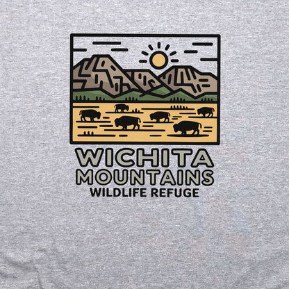 Wichita Mountains Wildlife Refuge Crewneck Sweatshirt Adventure and Outdoors Themed Sweatshirt