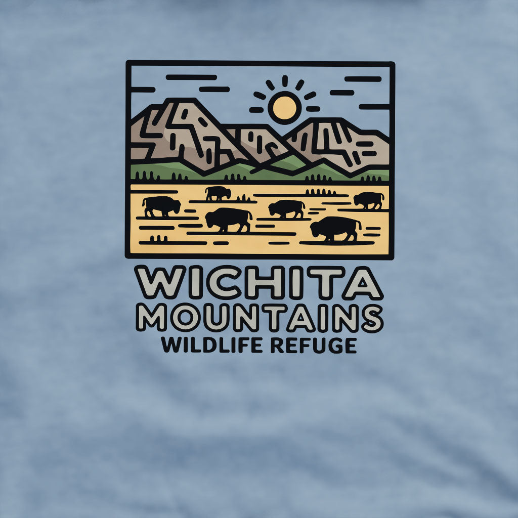 Wichita Mountains Wildlife Refuge Crewneck Sweatshirt Adventure and Outdoors Themed Sweatshirt