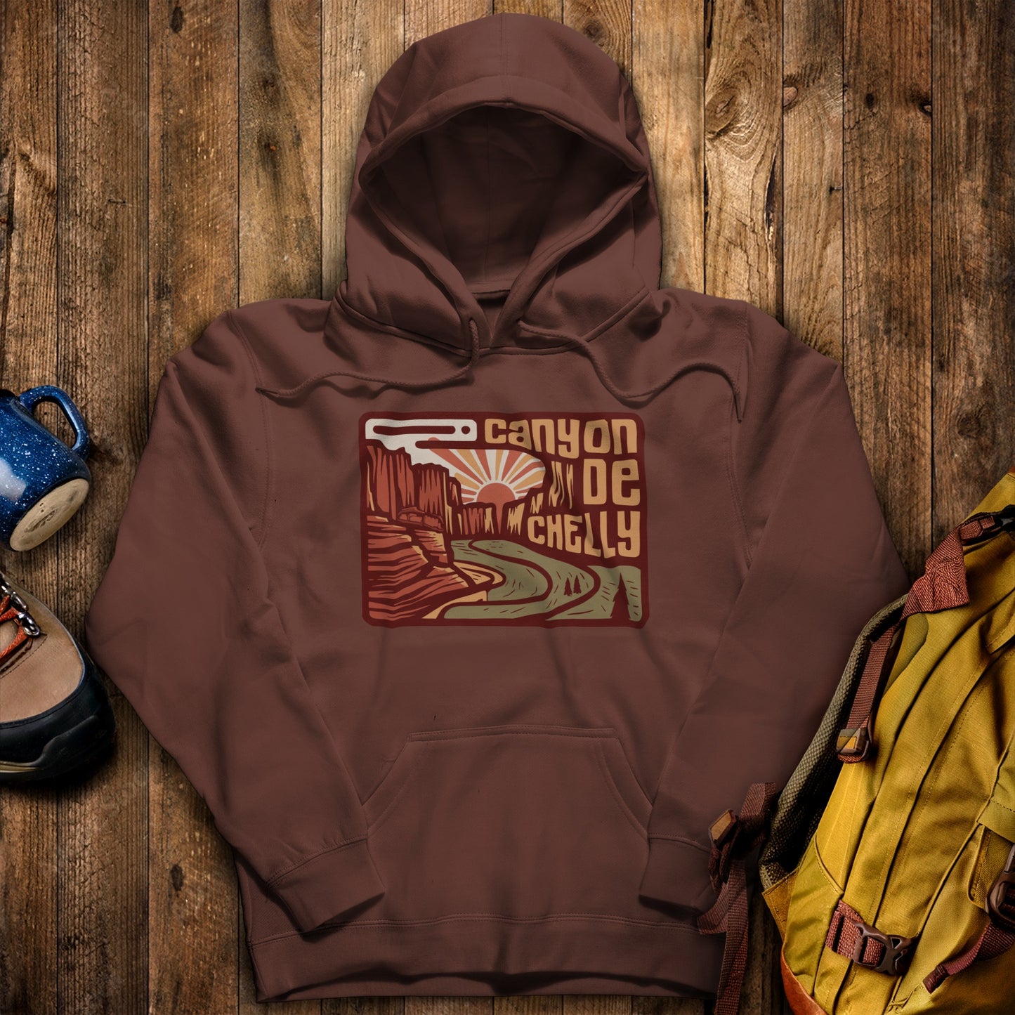 Canyon de Chelly National Monument Hoodie Cocoa Adventure and Outdoors Themed Hoodie