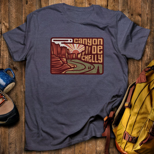 Canyon de Chelly National Monument T-Shirt Heather Navy Adventure and Outdoors Themed T-Shirt