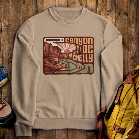 Canyon de Chelly National Monument Crewneck Sweatshirt Sand Adventure and Outdoors Themed Sweatshirt