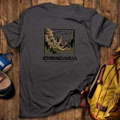 Chiricahua National Monument T-Shirt Dark Heather Adventure and Outdoors Themed T-Shirt