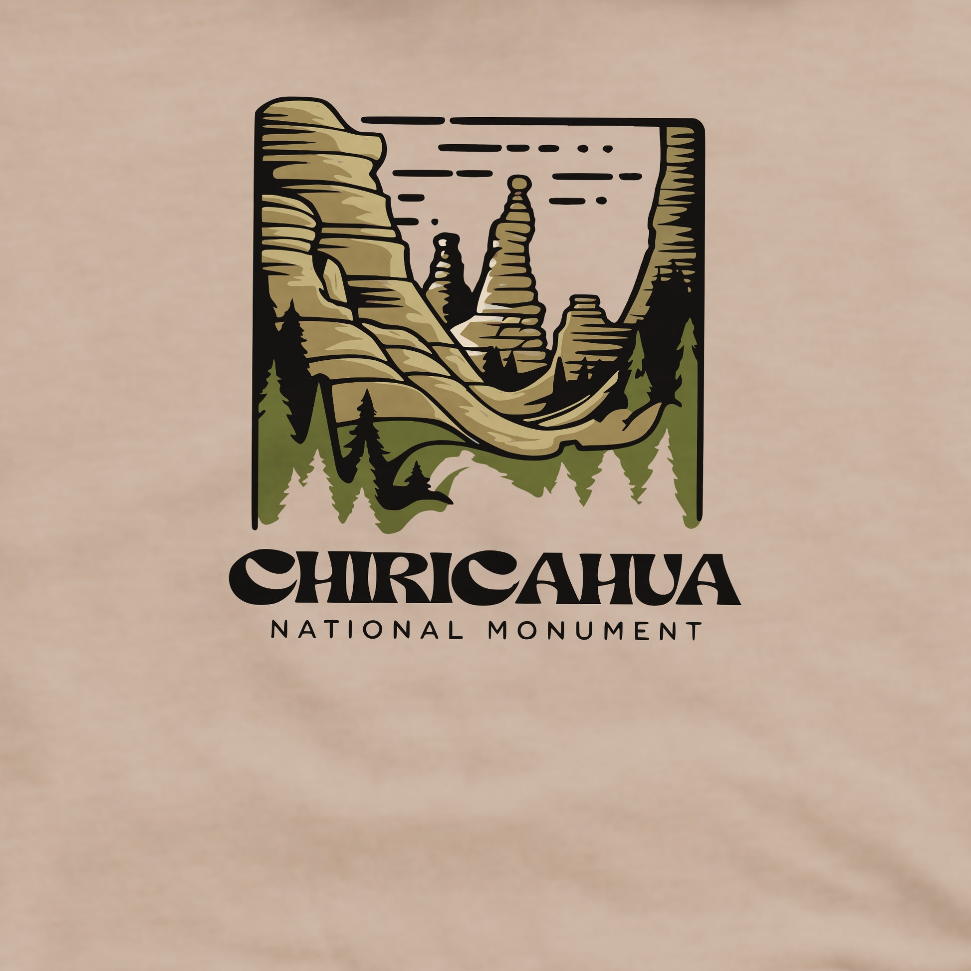 Chiricahua National Monument Crewneck Sweatshirt Adventure and Outdoors Themed Sweatshirt