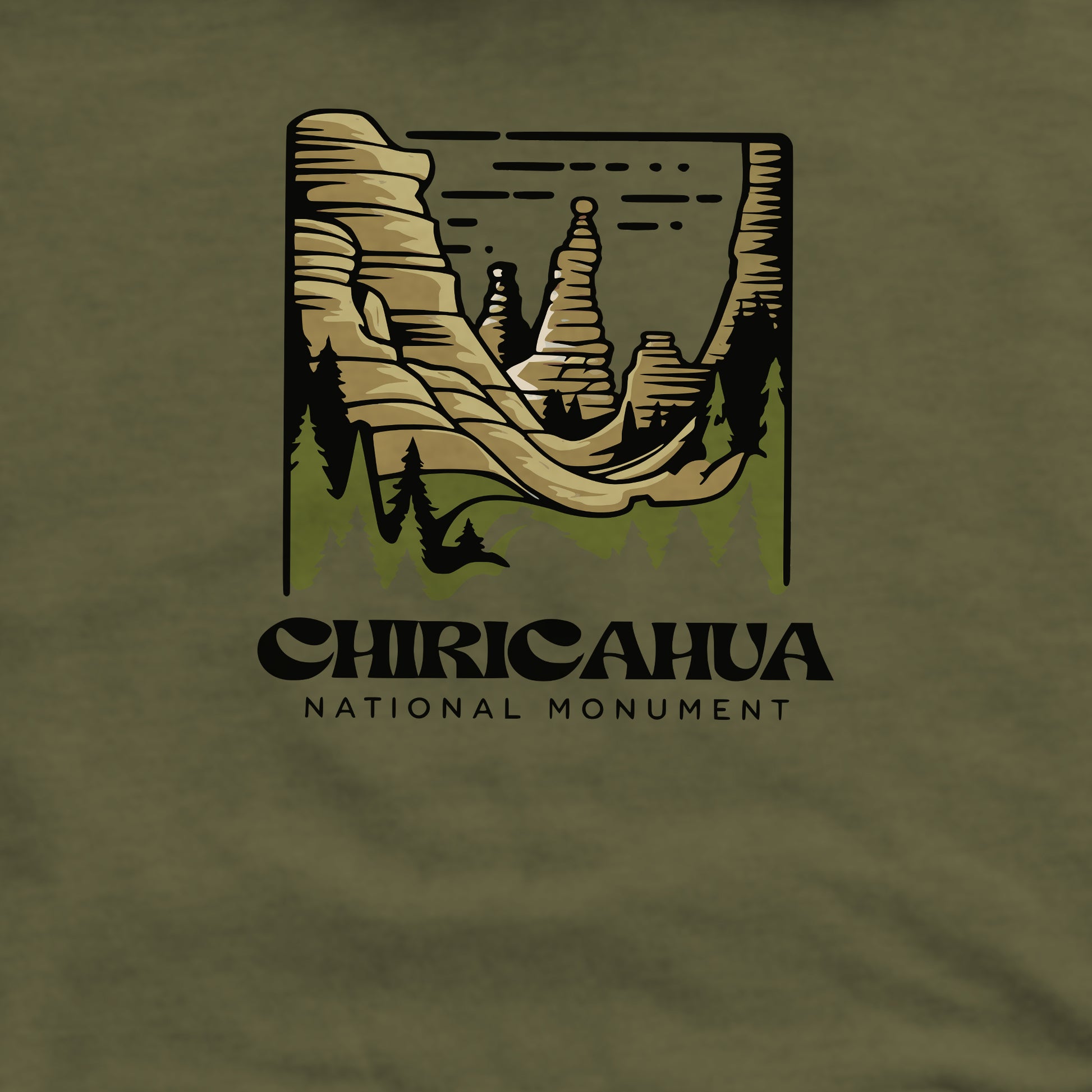Chiricahua National Monument Crewneck Sweatshirt Adventure and Outdoors Themed Sweatshirt