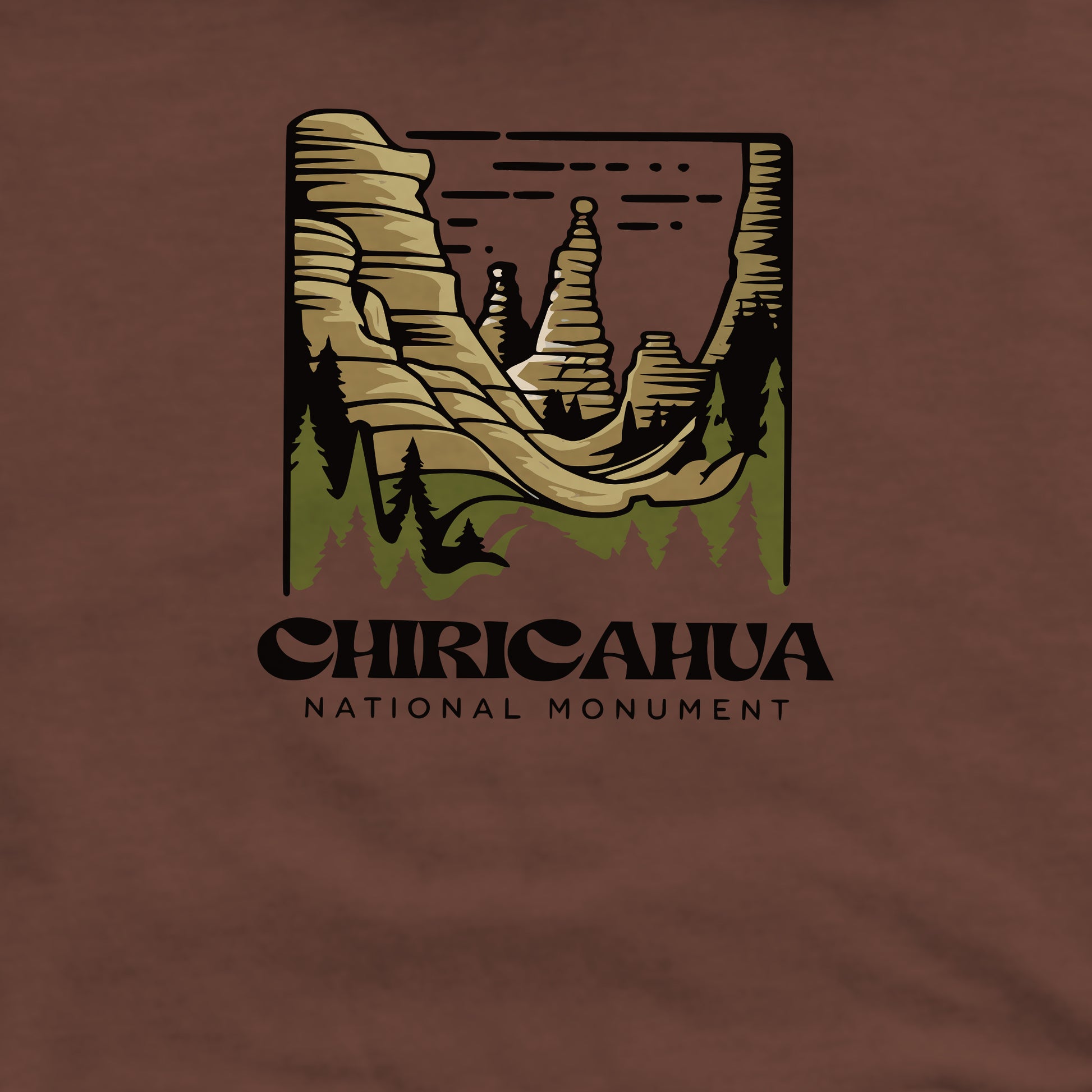 Chiricahua National Monument Crewneck Sweatshirt Adventure and Outdoors Themed Sweatshirt