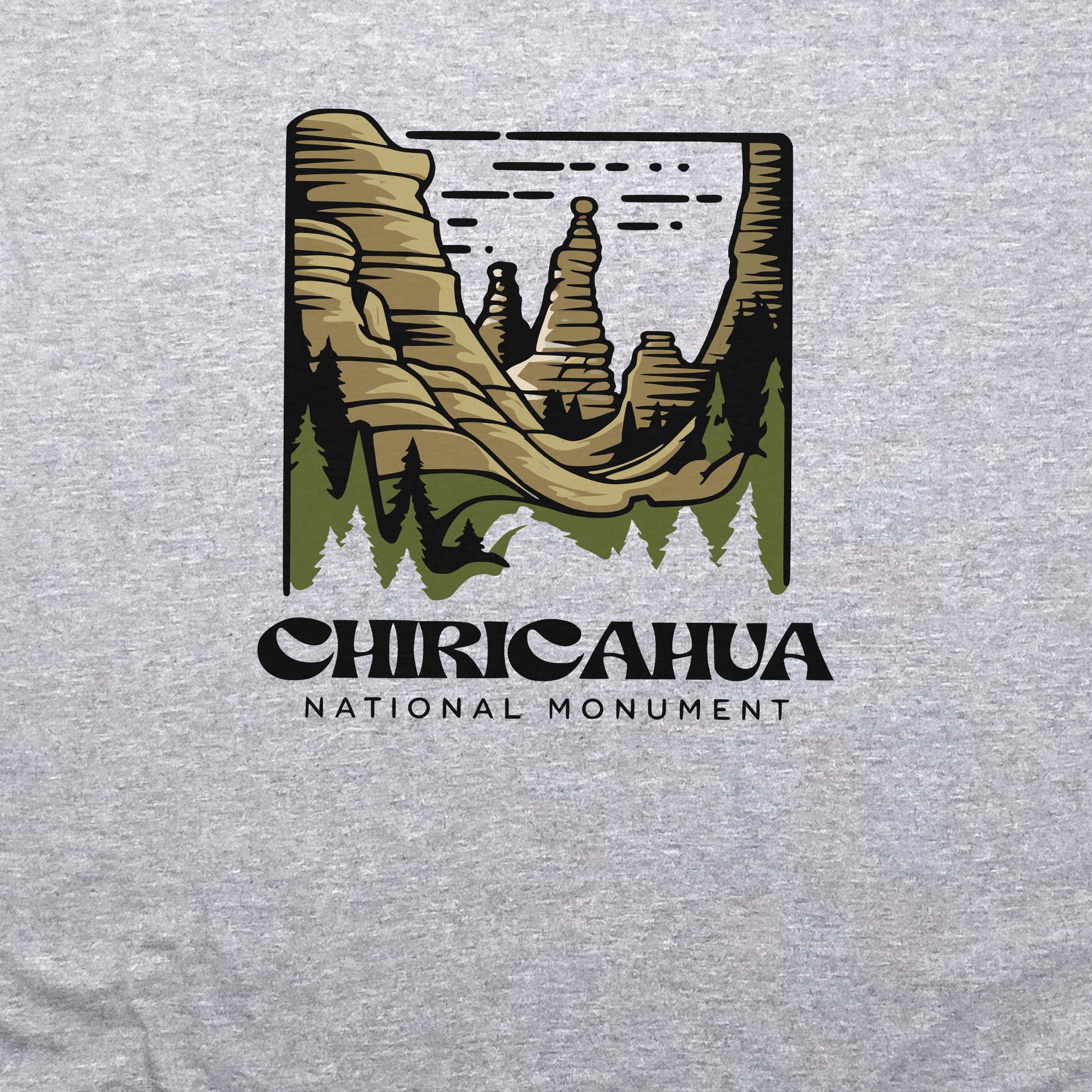Chiricahua National Monument Crewneck Sweatshirt Adventure and Outdoors Themed Sweatshirt