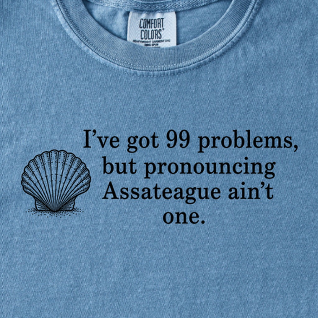 99 Problems Assateague Ain't One Kids Cotton T-Shirt