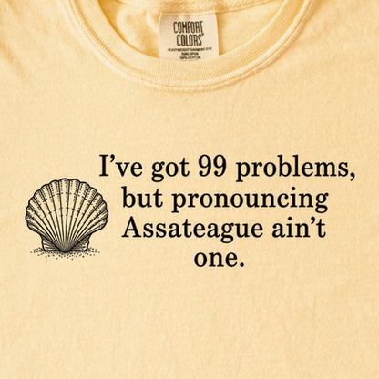 99 Problems Assateague Ain't One Kids Cotton T-Shirt