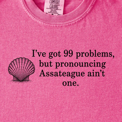 99 Problems Assateague Ain't One Kids Cotton T-Shirt