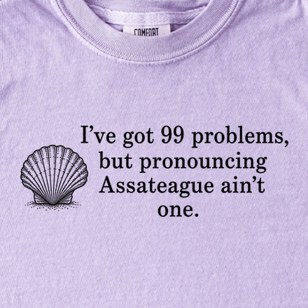 99 Problems Assateague Ain't One Kids Cotton T-Shirt