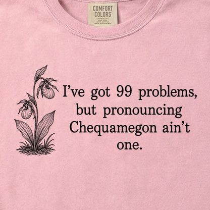 99 Problems Chequamegon Ain't One Cotton T-Shirt